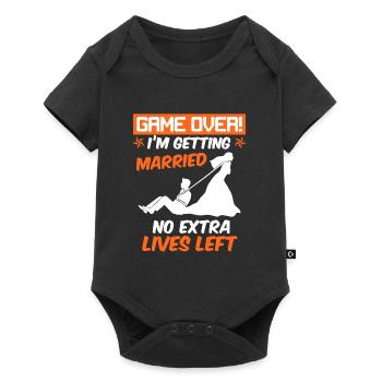 Game over - Jungesellenabschied Man Wedding - Body à manches courtes Premium Bébé - noir - Devant