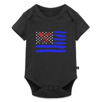 Fléchettes du drapeau des États-Unis pour les joueurs de fléchettes - Body à manches courtes Premium Bébé - noir - Devant