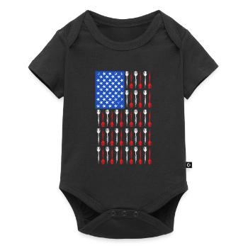 Dart Master USA Fléchettes Flèches - Body à manches courtes Premium Bébé - noir - Devant