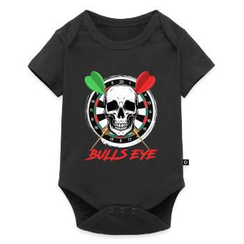 Bullseye Darts Bone Face Dartboard Dart - Body à manches courtes Premium Bébé - noir - Devant