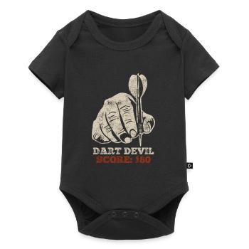 Dart Devil Score Dartpfeile 180 en fléchettes - Body à manches courtes Premium Bébé - noir - Devant