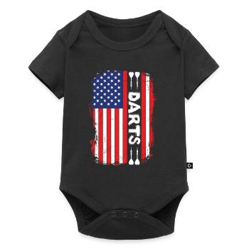 Fléchettes Fléchettes Drapeau des États-Unis - Body à manches courtes Premium Bébé - noir - Devant
