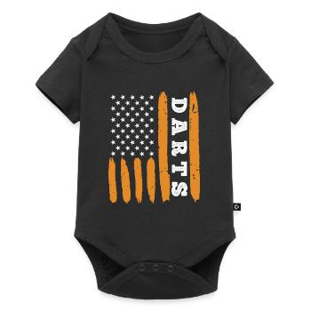 Dart USA Flag US Fan Darts - Baby Premium short-sleeve bodysuit - black - Front