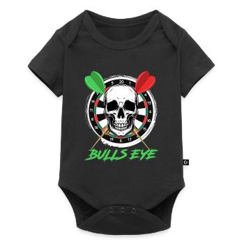 Bullseye Darts Bone Face Dartboard Dart - Body à manches courtes Premium Bébé - noir - Devant