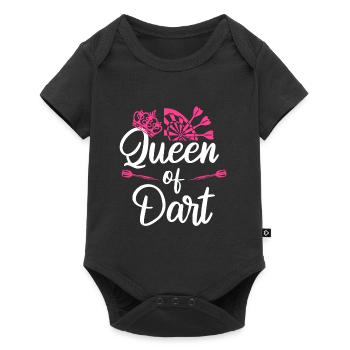 Queen of Darts Dart Accessoires Femmes en fléchettes - Body à manches courtes Premium Bébé - noir - Devant