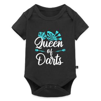 Queen of Darts Dart Accessoires Femmes en fléchettes - Body à manches courtes Premium Bébé - noir - Devant