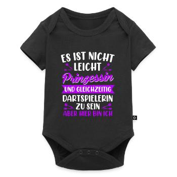 Prinzessin Darts Damen Dart Dart Zubehör Dart - Baby Premium Kurzarmbody - Schwarz - Vorne