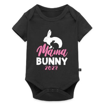 Maman Lapin 2023 tomber enceinte Mère Maman - Body à manches courtes Premium Bébé - noir - Devant