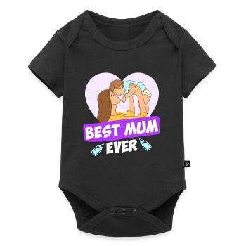 Best Mum Ever Best Mom in the World Mother Child - Baby Premium short-sleeve bodysuit - black - Front