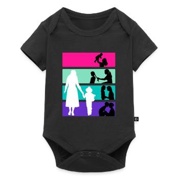 Mère à vie Famille Enfants Grandir Maman - Body à manches courtes Premium Bébé - noir - Devant