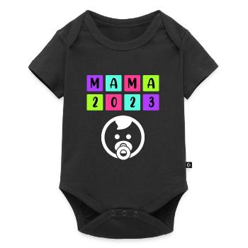 Mom 2023 Pregnant Girl Boy Mom - Baby Premium short-sleeve bodysuit - black - Front