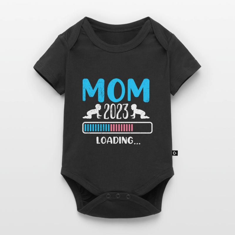 Mama 2023 loading Mutter Schwangerschaft Mama Baby Premium Kurzarmbody