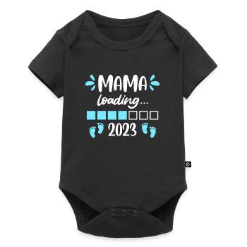 Mom 2023 Baby loading Pregnant with boy - Baby Premium short-sleeve bodysuit - black - Front