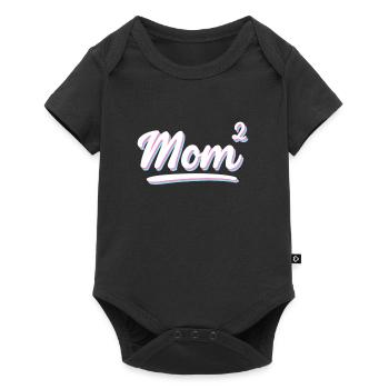 Maman high 2 jumeaux Enceinte de jumeaux - Body à manches courtes Premium Bébé - noir - Devant