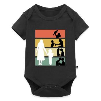 Mère à vie Famille Enfants Grandir Maman - Body à manches courtes Premium Bébé - noir - Devant