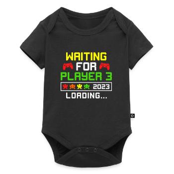Gaming Parents 2023 Player 3 loading Baby - Baby Premium short-sleeve bodysuit - black - Front