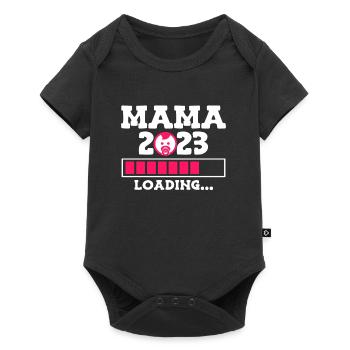 Mom 2023 Baby loading Pregnant with Girl - Baby Premium short-sleeve bodysuit - black - Front