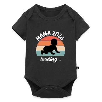 Mom 2023 Baby loading Young girls pregnant - Baby Premium short-sleeve bodysuit - black - Front