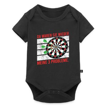 Il y a encore mes 3 problèmes de fléchettes joueurs de fléchettes - Body à manches courtes Premium Bébé - noir - Devant