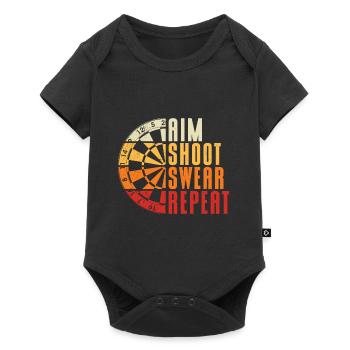 Darts Play Goals Throw Curse Score Darts - Baby Premium short-sleeve bodysuit - black - Front