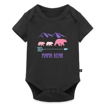 Mama Bear Famille Enfants Fille Fils Mama - Body à manches courtes Premium Bébé - noir - Devant