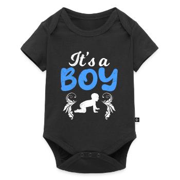 It s a boy - Boys mom pregnant with boy - Baby Premium short-sleeve bodysuit - black - Front