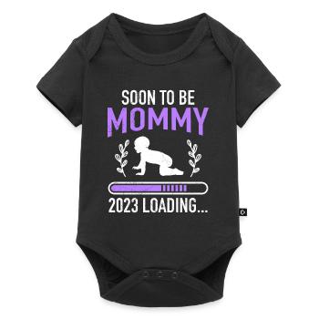Mommy to be mother pregnant baby loading mom - Baby Premium short-sleeve bodysuit - black - Front