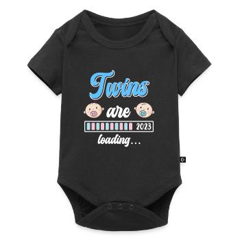 Twin Mom Twins loading Young Girls Mom - Baby Premium short-sleeve bodysuit - black - Front