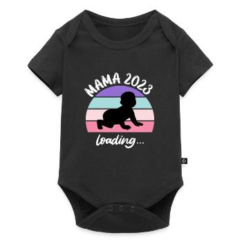 Mom 2023 Baby loading Young girls pregnant - Baby Premium short-sleeve bodysuit - black - Front
