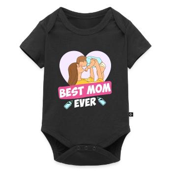 Meilleure maman de tous les temps Meilleure maman du monde Mère Enfant - Body à manches courtes Premium Bébé - noir - Devant