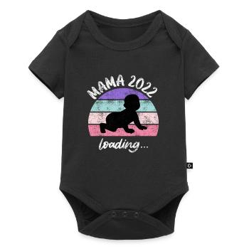 Mom 2023 Baby loading Young girls pregnant - Baby Premium short-sleeve bodysuit - black - Front