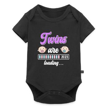 Twin Mom Twins loading Young Girls Mom - Baby Premium short-sleeve bodysuit - black - Front