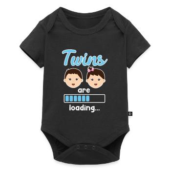 Twins Pregnant With Twins Young Girl - Baby Premium short-sleeve bodysuit - black - Front