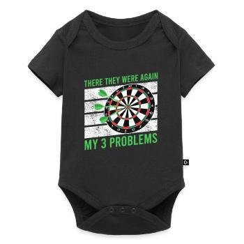 Il y a encore mes 3 problèmes de fléchettes joueur de fléchettes - Body à manches courtes Premium Bébé - noir - Devant