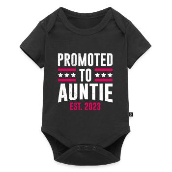 Promue tante 2023 Tu vas être une tante - Body à manches courtes Premium Bébé - noir - Devant