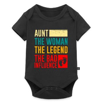 A legend and bad influence Best Aunt - Baby Premium short-sleeve bodysuit - black - Front