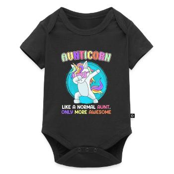 La tante licorne est meilleure que votre tante - Body à manches courtes Premium Bébé - noir - Devant