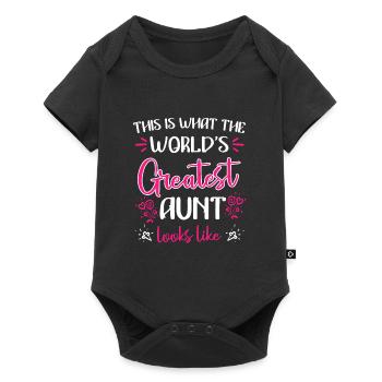 This is what the best aunt in the world looks like Cool aunt - Baby Premium short-sleeve bodysuit - black - Front