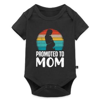 Promu à maman grossesse - Body à manches courtes Premium Bébé - noir - Devant