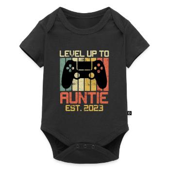 Level up Auntie 2023 Promotion Aunt Soon Aunt - Baby Premium short-sleeve bodysuit - black - Front