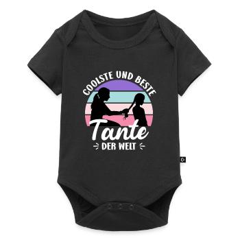 La plus cool et la meilleure tante du monde Oncle tante - Body à manches courtes Premium Bébé - noir - Devant