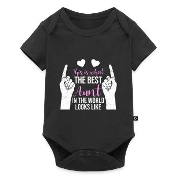 This is what the best aunt in the world looks like Cool aunt - Baby Premium short-sleeve bodysuit - black - Front