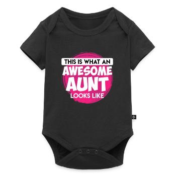 Voici à quoi ressemble une grand-tante Meilleure tante - Body à manches courtes Premium Bébé - noir - Devant