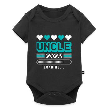 Onkel 2023 loading - Baby Premium Kurzarmbody - Schwarz - Vorne