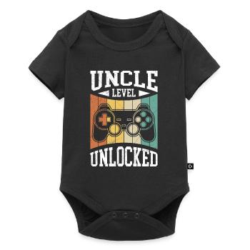 Uncle Level unlocked best uncle - Baby Premium short-sleeve bodysuit - black - Front