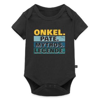 Onkel Pate Mythos Legende cooler Onkel - Baby Premium Kurzarmbody - Schwarz - Vorne