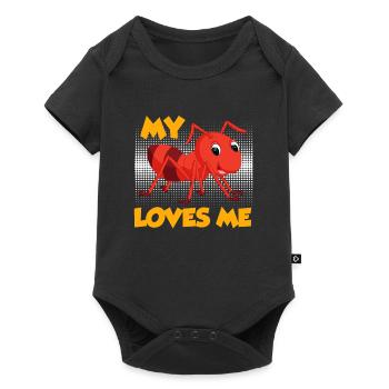 Ma tante m’aime Fourmi Tante Meilleure tante - Body à manches courtes Premium Bébé - noir - Devant