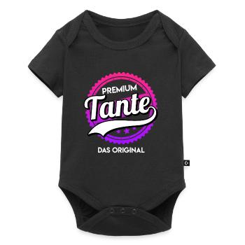 Premium Tante Das Original Tante Beste Tante - Baby Premium Kurzarmbody - Schwarz - Vorne