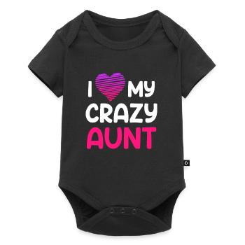 J’aime ma tante J’aime ma tante folle - Body à manches courtes Premium Bébé - noir - Devant