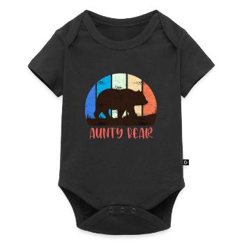Bear Aunty Bear Mama Bear Super Aunt - Baby Premium short-sleeve bodysuit - black - Front